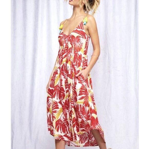 Peach love midi dress Sz M - Picture 1 of 9